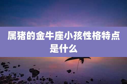属猪的金牛座小孩性格特点是什么