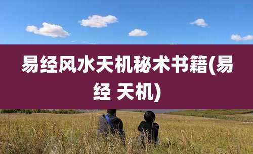 易经风水天机秘术书籍(易经 天机)