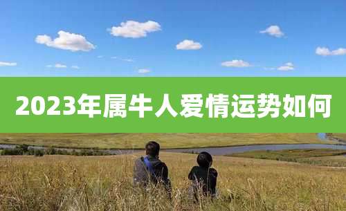 2023年属牛人爱情运势如何