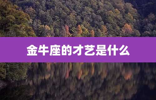 金牛座的才艺是什么