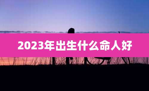 2023年出生什么命人好