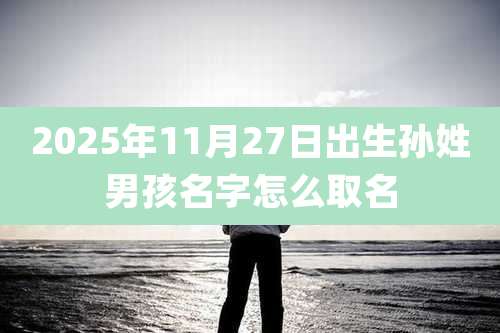 2025年11月27日出生孙姓男孩名字怎么取名