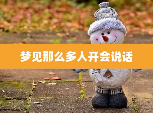 梦见那么多人开会说话