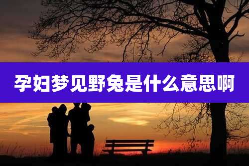 孕妇梦见野兔是什么意思啊