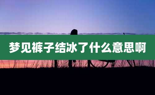 梦见裤子结冰了什么意思啊