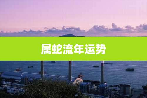 属蛇流年运势