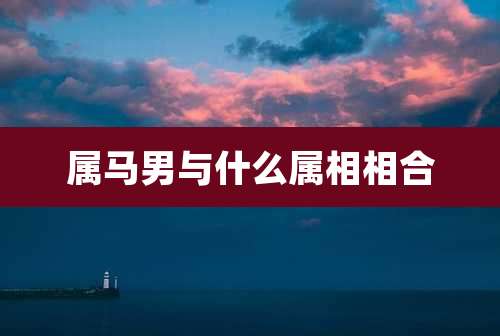 属马男与什么属相相合