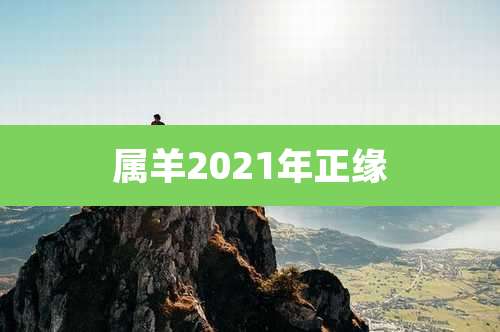 属羊2021年正缘