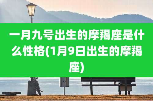 一月九号出生的摩羯座是什么性格(1月9日出生的摩羯座)