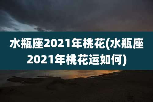 水瓶座2021年桃花(水瓶座2021年桃花运如何)