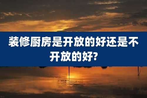 装修厨房是开放的好还是不开放的好?