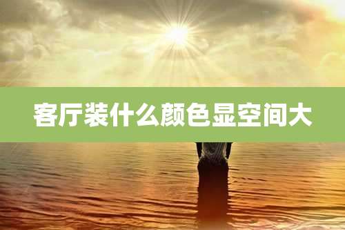 客厅装什么颜色显空间大