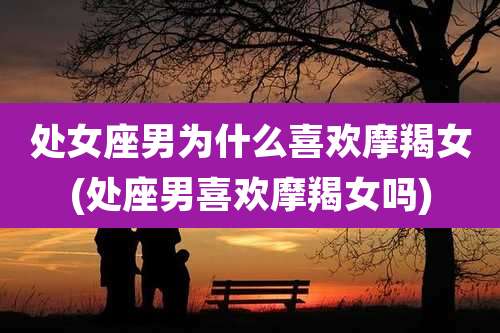 处女座男为什么喜欢摩羯女(处座男喜欢摩羯女吗)