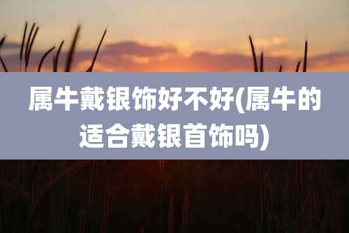 属牛戴银饰好不好(属牛的适合戴银首饰吗)