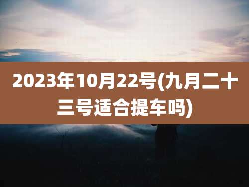 2023年10月22号(九月二十三号适合提车吗)