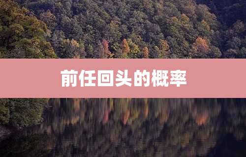 前任回头的概率