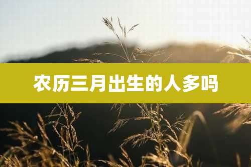 农历三月出生的人多吗