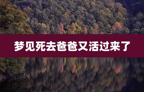 梦见死去爸爸又活过来了