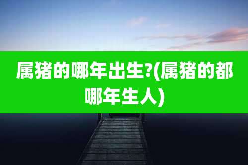 属猪的哪年出生?(属猪的都哪年生人)