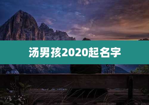 汤男孩2020起名字