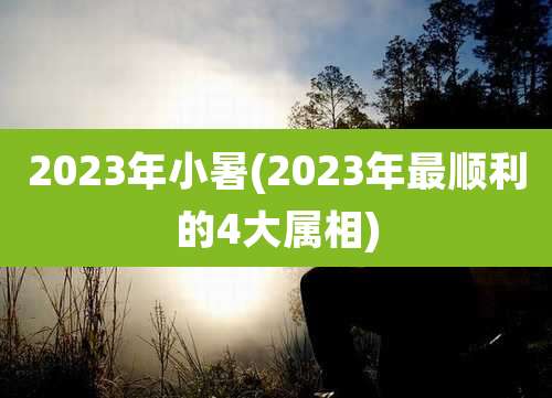 2023年小暑(2023年最顺利的4大属相)