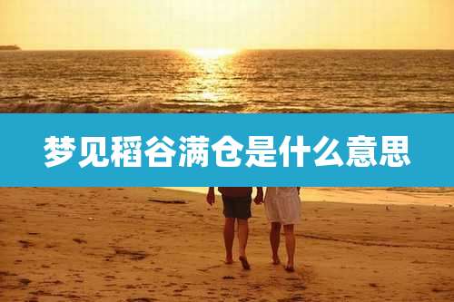 梦见稻谷满仓是什么意思