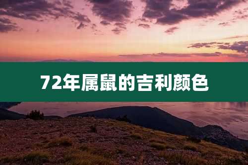 72年属鼠的吉利颜色