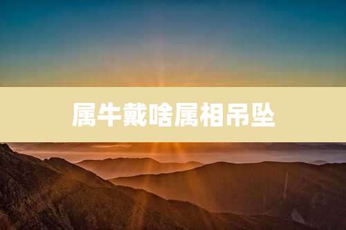 属牛戴啥属相吊坠