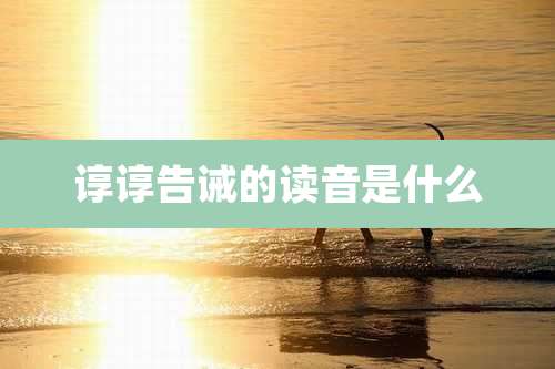 谆谆告诫的读音是什么