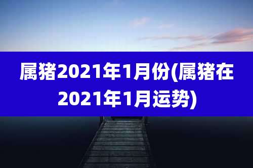 属猪2021年1月份(属猪在2021年1月运势)