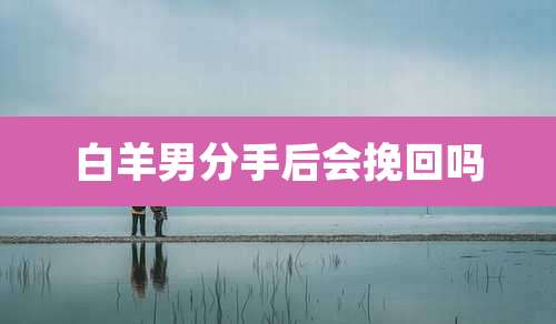 白羊男分手后会挽回吗