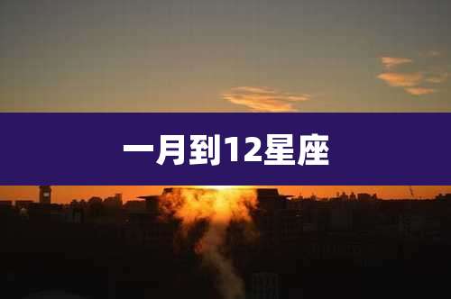一月到12星座