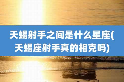 天蝎射手之间是什么星座(天蝎座射手真的相克吗)