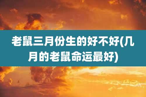 老鼠三月份生的好不好(几月的老鼠命运最好)