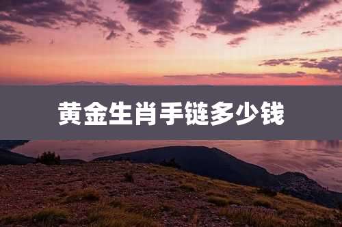 黄金生肖手链多少钱