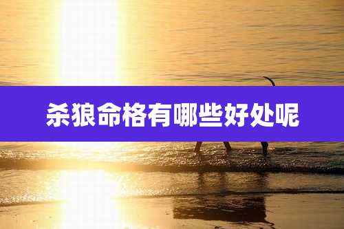 杀狼命格有哪些好处呢