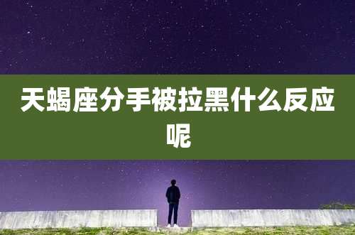 天蝎座分手被拉黑什么反应呢