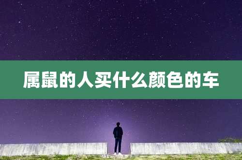 属鼠的人买什么颜色的车