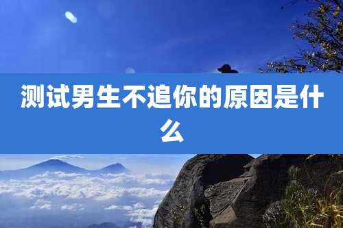 测试男生不追你的原因是什么