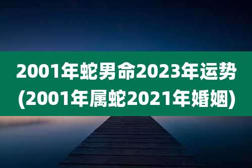 2001年蛇男命2023年运势(2001年属蛇2021年婚姻)