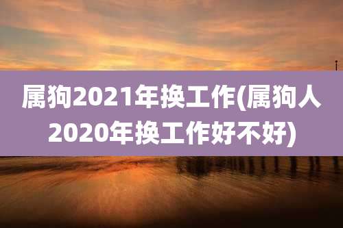 属狗2021年换工作(属狗人2020年换工作好不好)