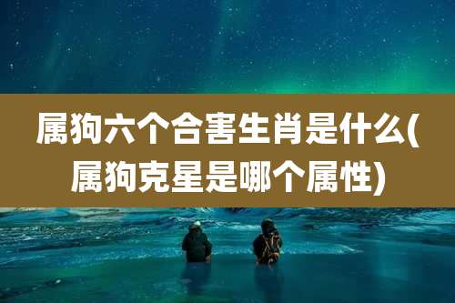 属狗六个合害生肖是什么(属狗克星是哪个属性)