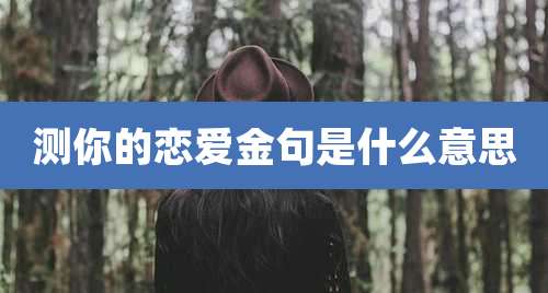 测你的恋爱金句是什么意思