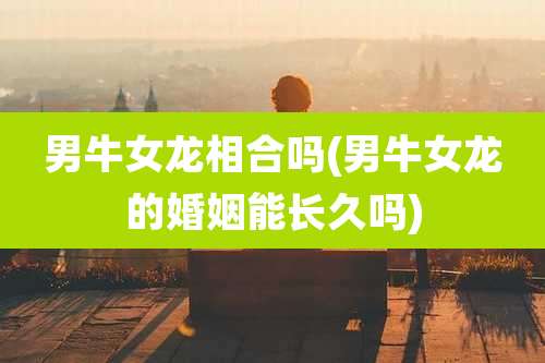 男牛女龙相合吗(男牛女龙的婚姻能长久吗)
