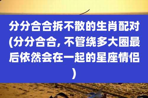 分分合合拆不散的生肖配对(分分合合, 不管绕多大圈最后依然会在一起的星座情侣)
