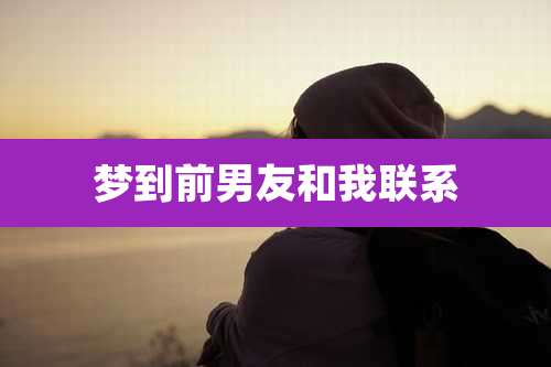 梦到前男友和我联系