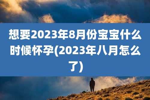 想要2023年8月份宝宝什么时候怀孕(2023年八月怎么了)