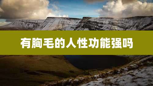 有胸毛的人性功能强吗