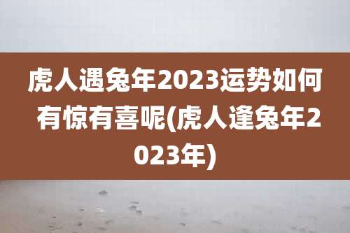 虎人遇兔年2023运势如何 有惊有喜呢(虎人逢兔年2023年)