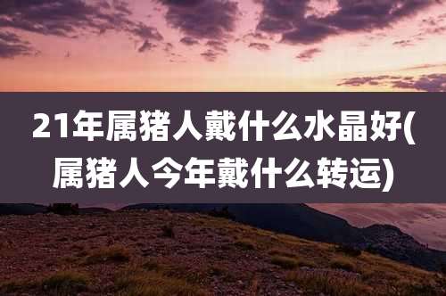 21年属猪人戴什么水晶好(属猪人今年戴什么转运)